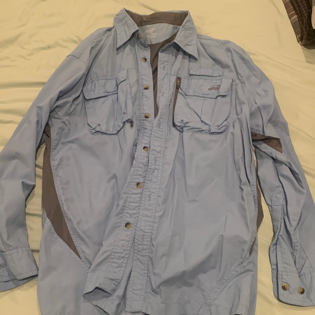 Large Natural Gear Ls Fishing Shirt